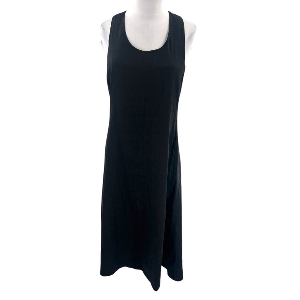 Theory Dress Vlorine Caliver Midi Criss Cross in Black